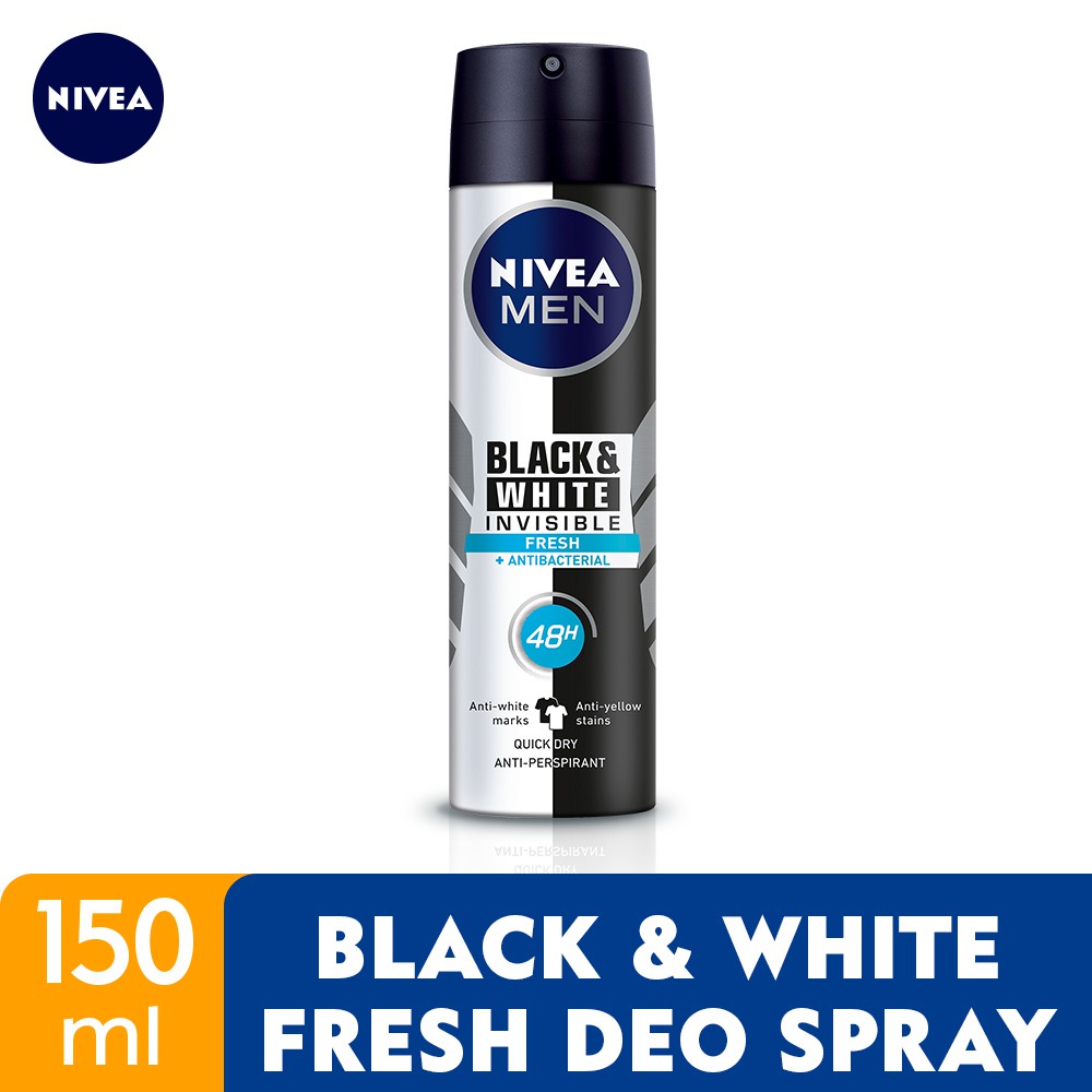 NIVEA Men Deodorant Spray - Black & White 150ml
