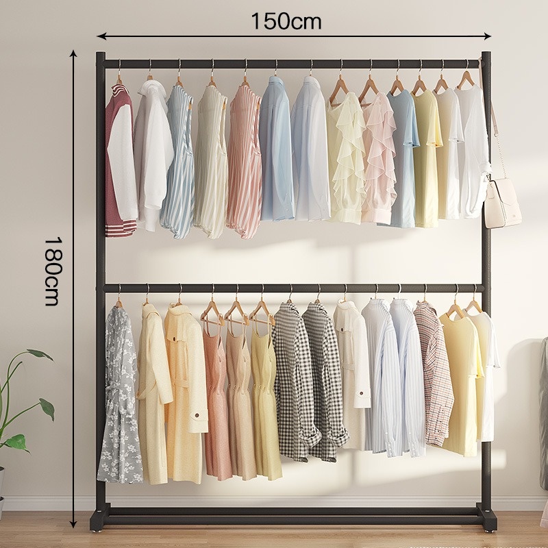 Premium Essential ampaian sidai baju Single / Double Pole live bundle Clothes Hanging Rack Cloth Hanger Penyidai Rak ... - Image 3