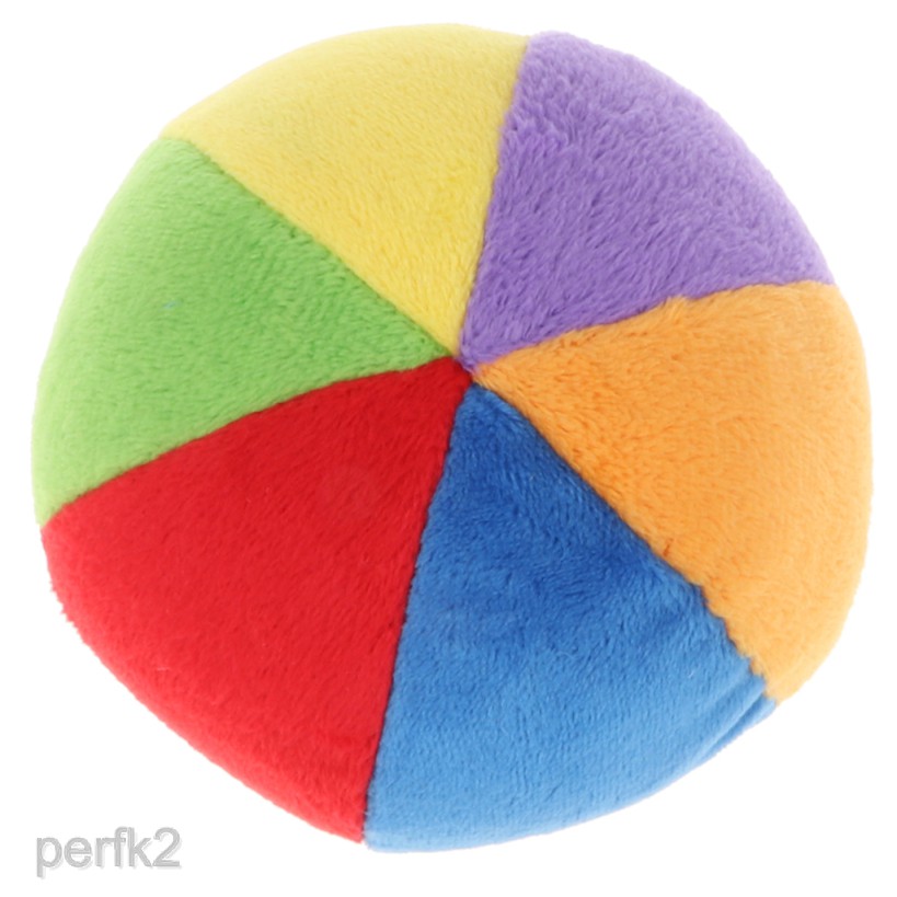 [PERFK]2 Newborns Plush Bell Cloth Ball Kids Baby Hand Grab Soft Rattle