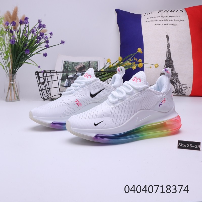white rainbow nike shoes