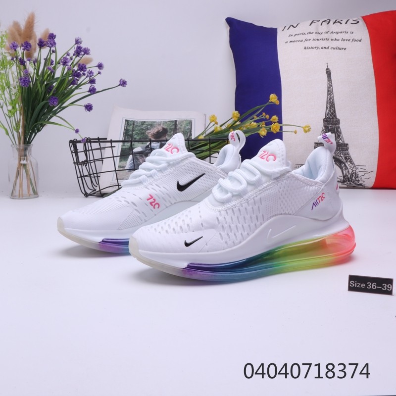 white rainbow nikes