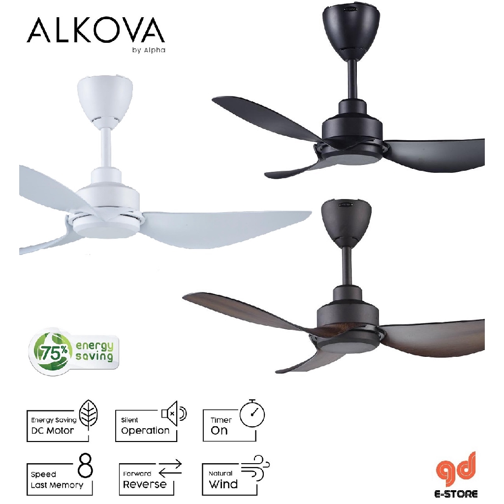 Alpha Alkova DEZI 42 DC Motor Ceiling Fan with 3 Blades ...