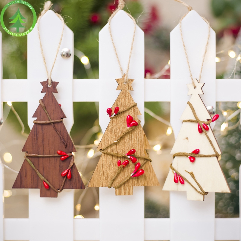 Wooden Christmas Decorations Hanging Tag Shopee Malaysia