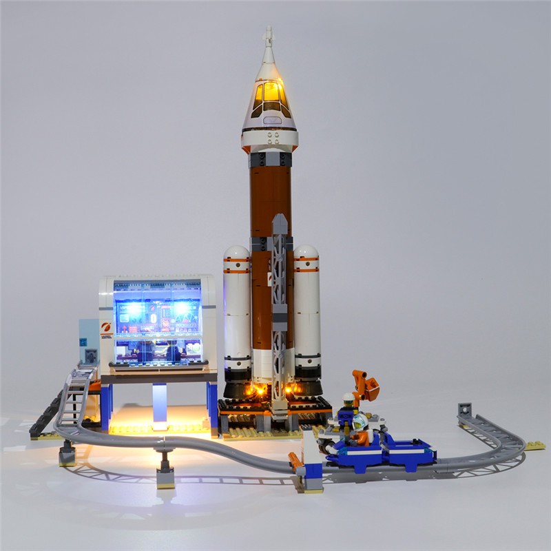 deep space rocket and launch control lego