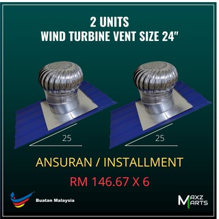 Buy Maxz Vent Diy Set Turbine Ventilator Made In Malaysia Aluminium Bearing Seetracker Malaysia