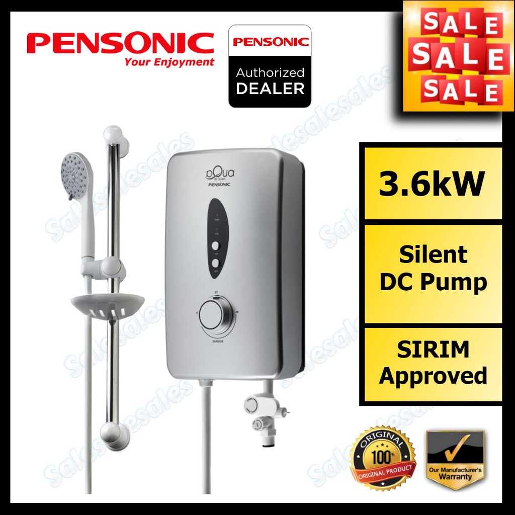 (DC Pump) Pensonic PWH-968SP Water Heater Shower with DC Silent Pump ...