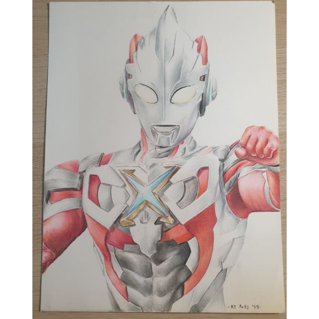  Ultraman  X  colored pencil drawing  Shopee Malaysia