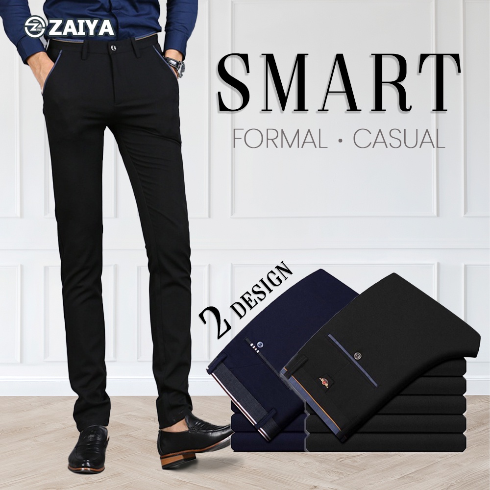 WIN CEO Formal Pants Men Long Pants Elastic Smart Men Business Trousers