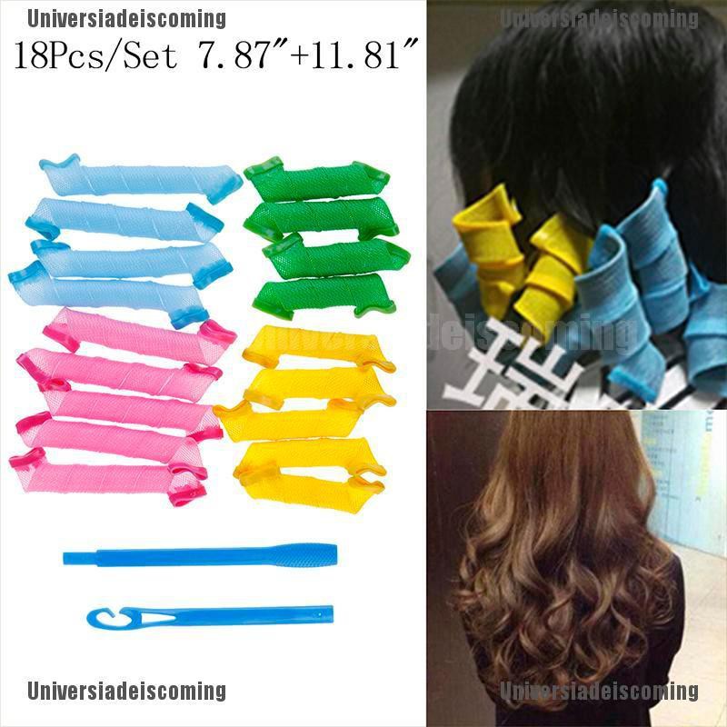 Universiadeis 18pcs 30cm 20cm Magic Long Hair Curlers Curl