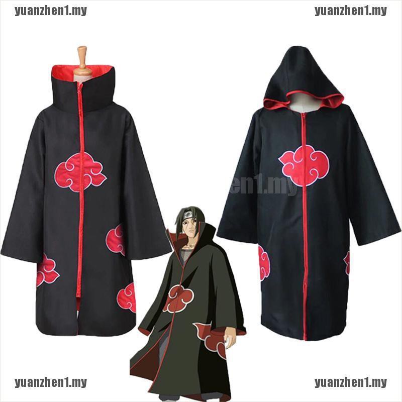 Yuanzhen1 Animer Cosplay Costume Akatsuki Itachi Cloak Superior Quality Anime Shopee Malaysia