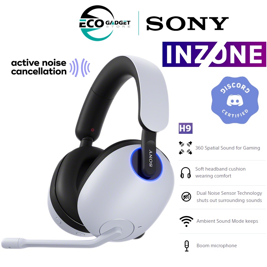 Sony Inzone H9 Wireless Noise Cancelling Gaming Headset Anc Ps5