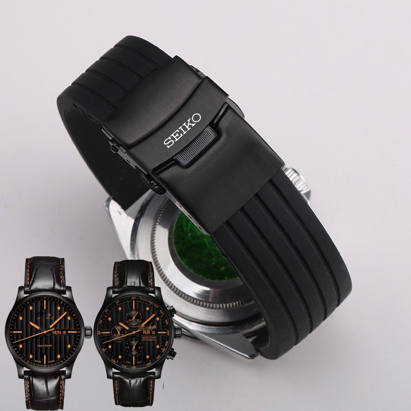 Seiko No. 5 Watch Band Rubber SEIKO No. 5 Pilot Water Ghost Silicone Watch  Band Waterproof and Sweatproof 20 22mm Watch | Shopee Malaysia