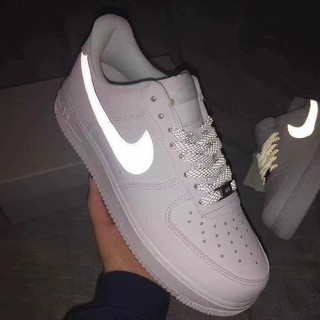 white air force reflective tick