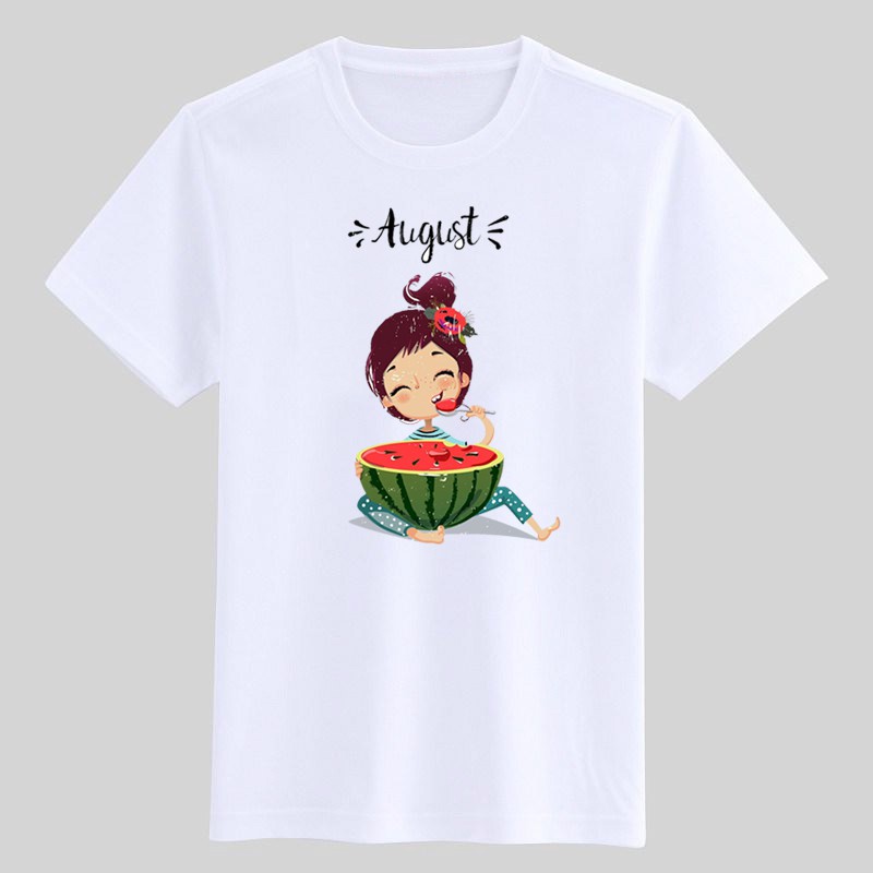 Boy T Shirt For Girls Tops Cartoon Girl Hugging Watermelon Graphic Tee Smile Children Clothing Kids Clothes Girls 8 To 12 Boys Shopee Malaysia - roblox watermelon t shirt