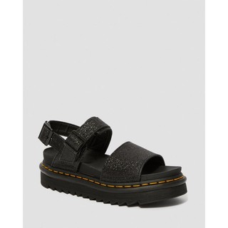 dr martens voss black leather flat sandals