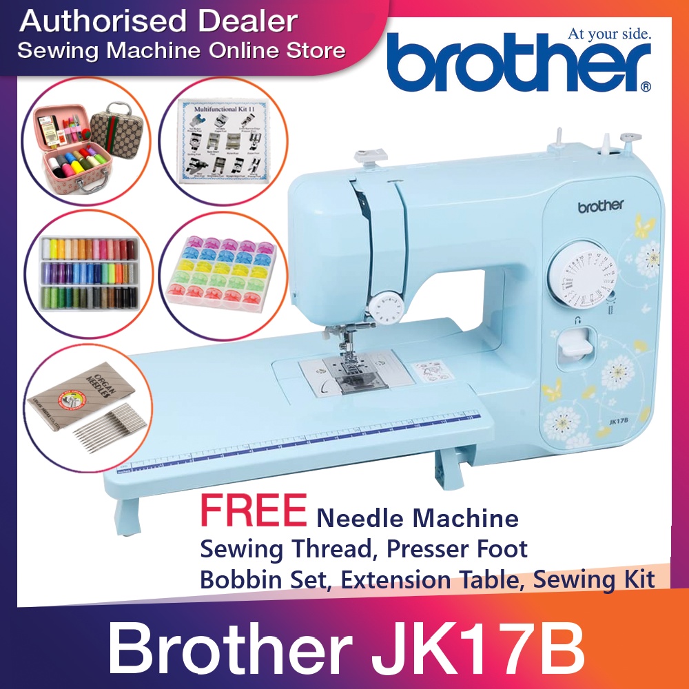 Top Seller Brother Jk17b Sewing Machine Mesin Jahit Brother Free Extension Table Shopee Malaysia