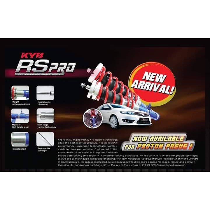 Kyb Rs Pro Adjustable High Low Kit Preve Suprima S Shopee Malaysia