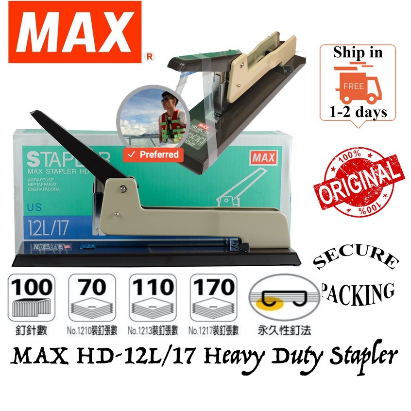 Max Hd L Heavy Duty Stapler Hd L Ready Stock