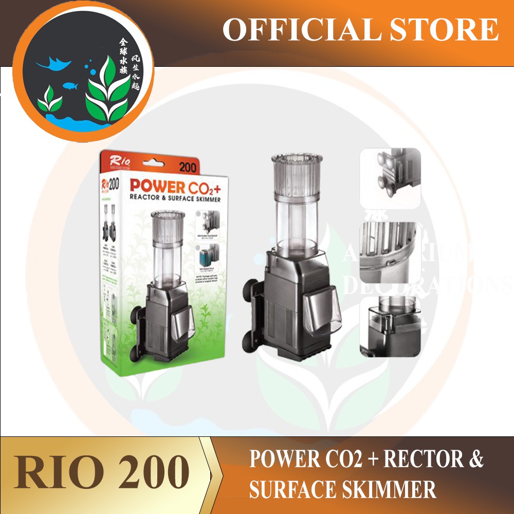 TAAM Rio 90 Power Surface Skimmer and Co2 Reactor with Suction Cups 