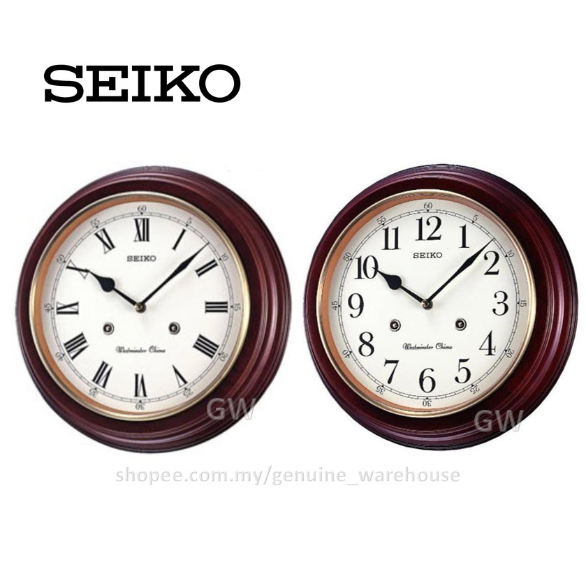 100% ORIGINAL SEIKO Dual Chime Wooden Wall Clock QXH202 (QXH202B, QXH202Z)  [Jam Dinding Berbunyi] | Shopee Malaysia