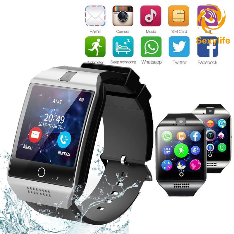 Bluetooth Smart Watch Touchscreen Sim Phonecall Camera Iphone Android Smart Jam Telefon Y68 Ready Stock