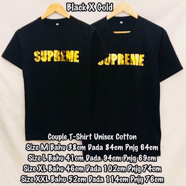 black and gold supreme shirt