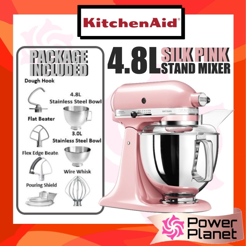 Kitchenaid 5KSM175PSBSP Stand Mixer Artisan 4.8L ( Silk Pink