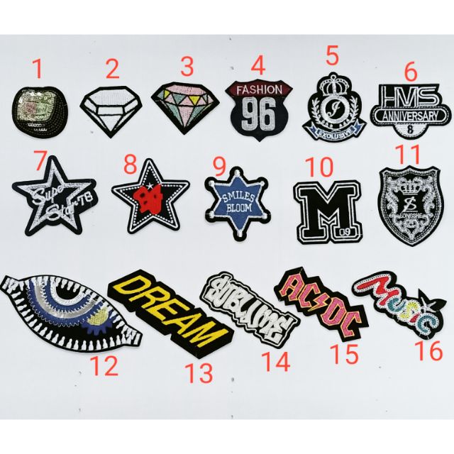 Logo Sulam TampalLogo Sulam Yang Terus Boleh Di Iron Pada Pakaian Tudung Baju Seluar Jeans Topi Bag Kasut Kain