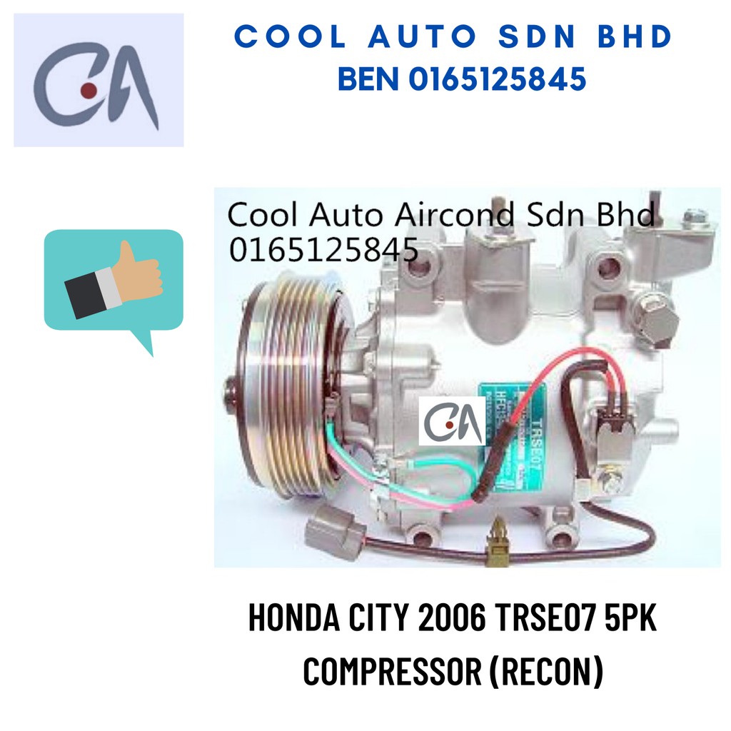 🔥READY STOCK 🔥HONDA CITY 2006 TRSE07 5PK COMPRESSOR (RECON 