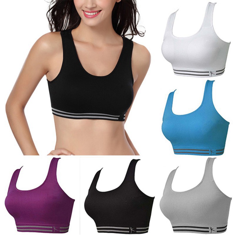 ladies padded sports bra