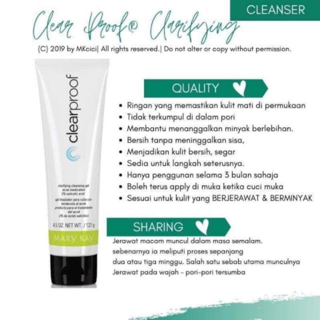 clear proof cleanser