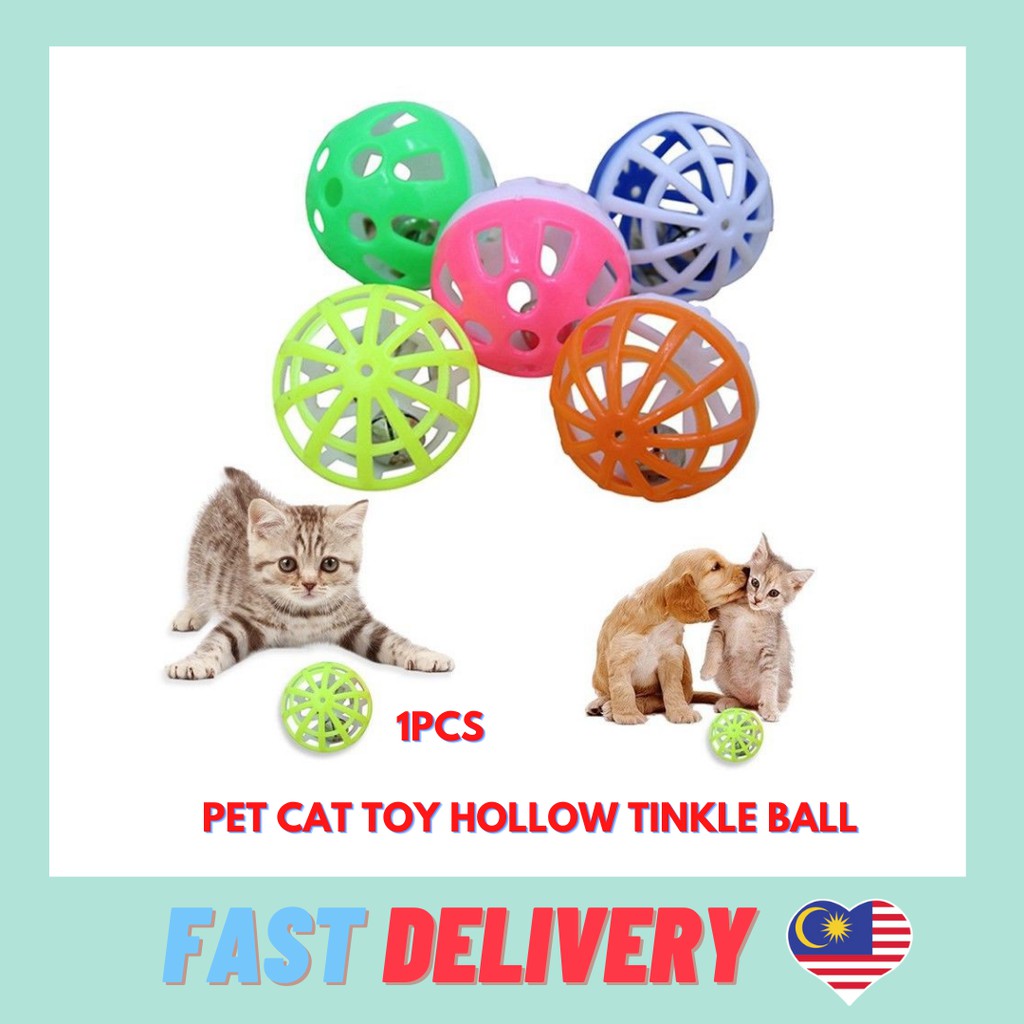 Pet Cat Toy Hallow Tinkle Bell Ball Small Plastic Playing Ball Pet 