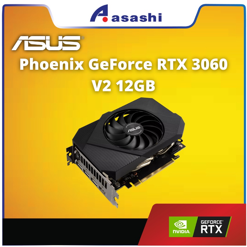 Asus Phoenix Geforce Rtx 3060 V2 12gb Gddr6 Graphic Card Single Fan Ph Rtx3060 12g V2 9868