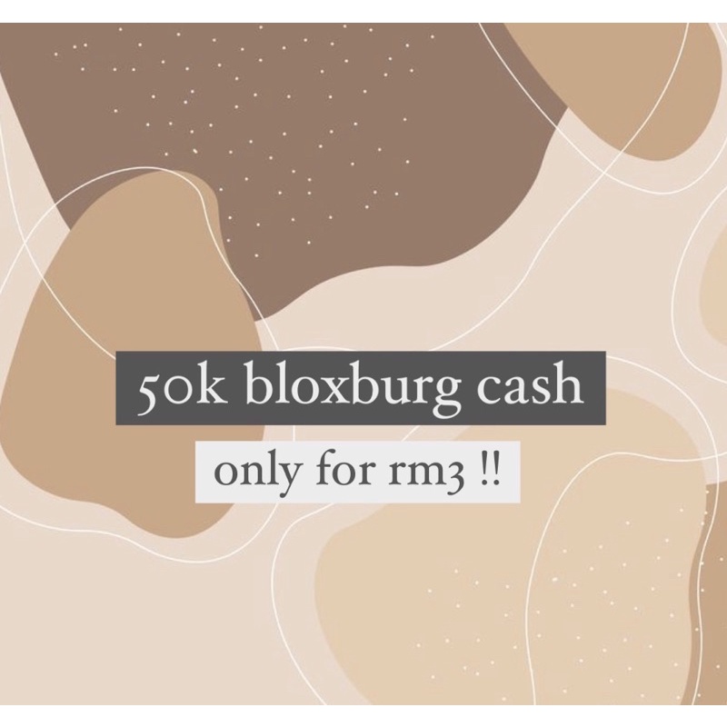 50k Bloxburg Money Roblox | Shopee Malaysia