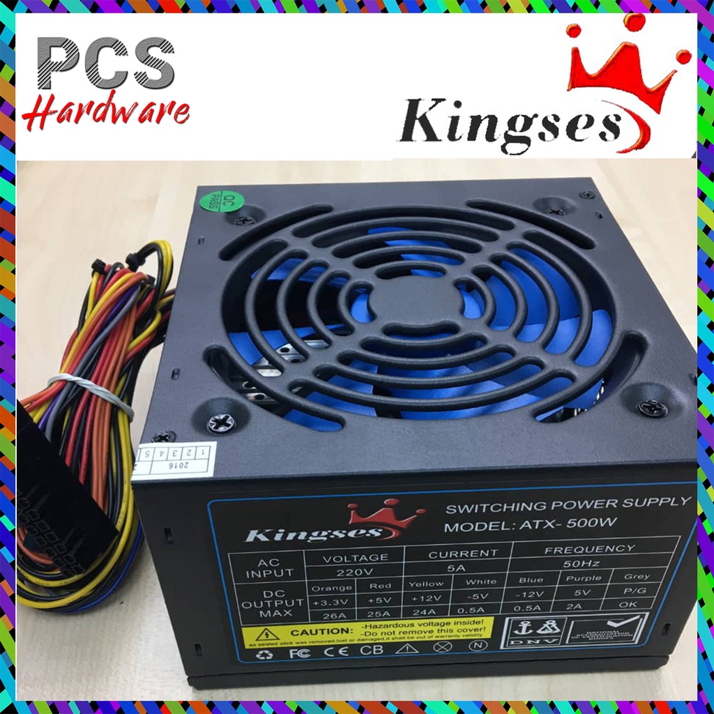 Kingses ATX 500W ATX POWER SUPPLY 500W PSU ATX PSU Power Supply DESKTOP