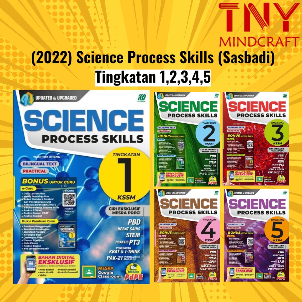 Tny Buku Latihan Science Process Skills Kssm Tingkatan 1 2 3 4 5 Bilingual Sasbadi 2022 Shopee Malaysia