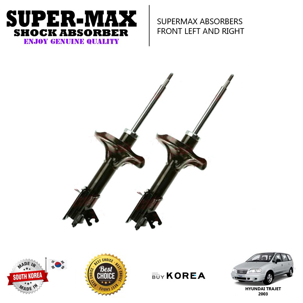 Hyundai Trajet Front Left And Right Supermax Gas Shock Absorbers 54650 54660 3a100 Shopee Malaysia