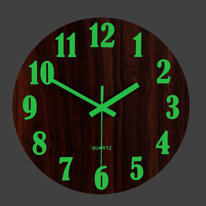 12'' Silent Luminous Digital Wall Clock Creative DIY Modern Quartz