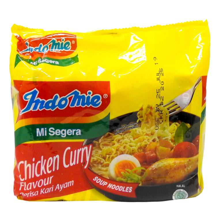 ✨Indo Mie Instant Noodles Chicken Curry-Mee Segera  (5s X 74g)
