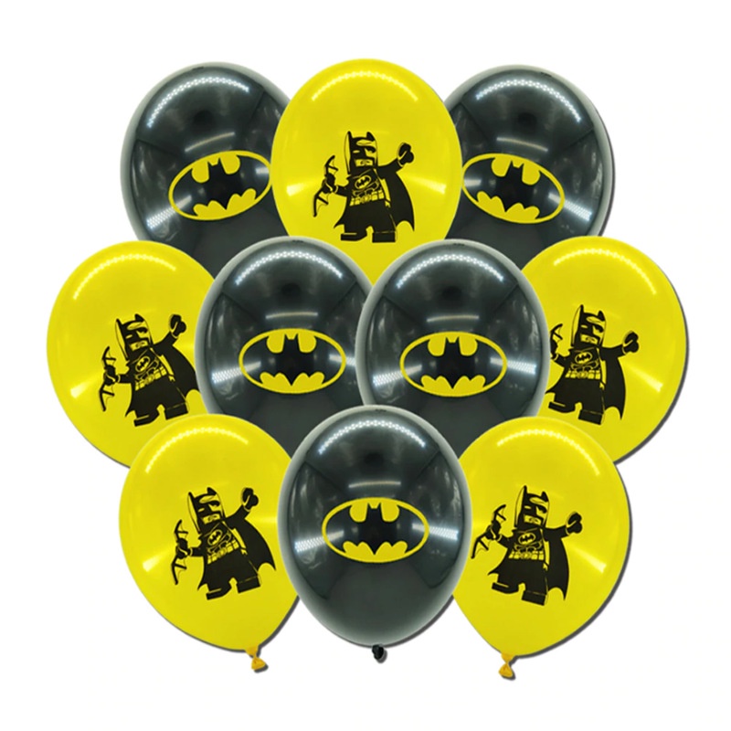 10 pcs 12-Inch Superhero Batman Latex Balloon Party Need Decoration Happy  Birthday Supplies Baby Shower | Shopee Malaysia