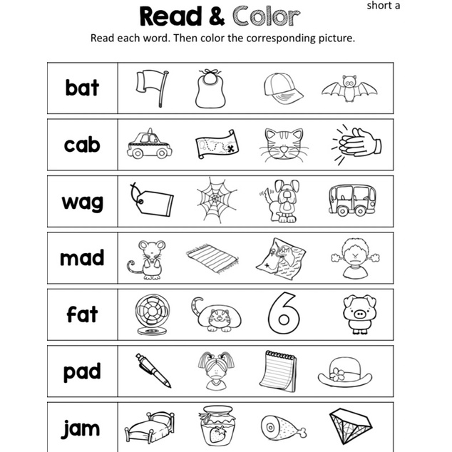 Phonic words Letter sound words worksheet softcopy Circle the Phonic ...