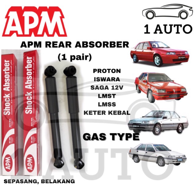 Apm Rear Shock Absorber For Proton Saga Iswara Lmss Lmst Gas Sepasang Belakang Shopee Malaysia