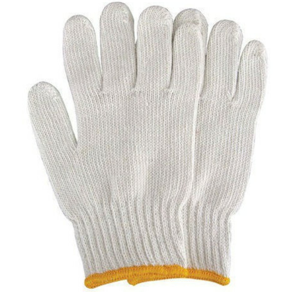 1pair Multipurpose Cotton Knitted Hand Safety Glove / Cotton Glove