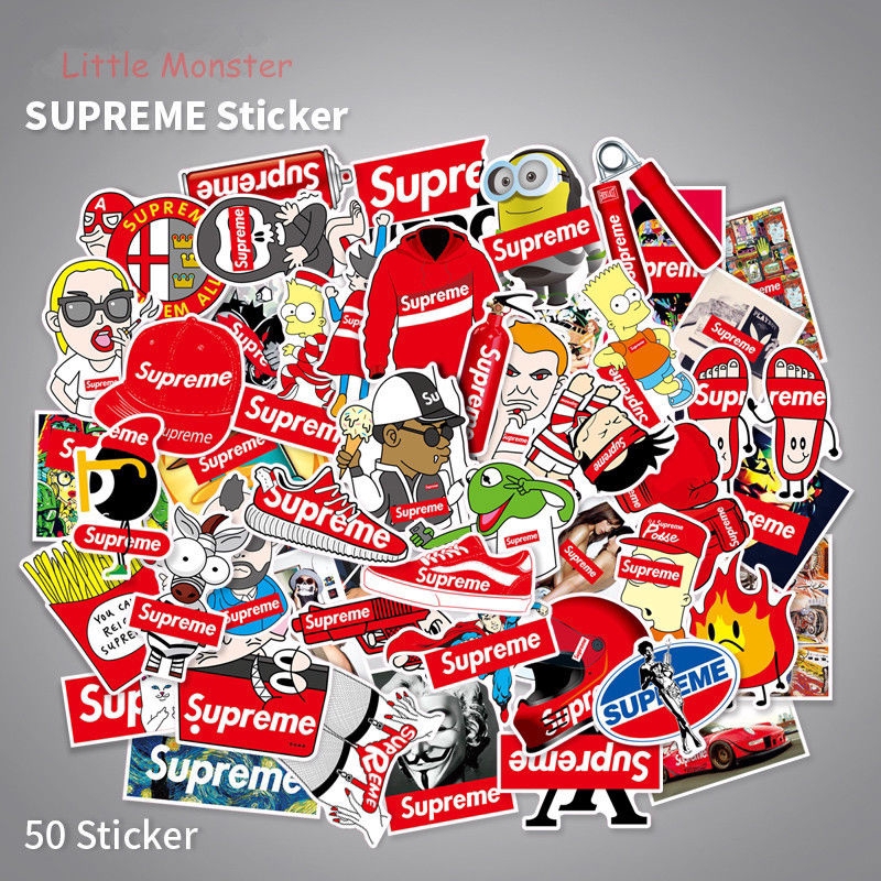 50 Supreme Graffiti Sticker Vinyl Decal Luggage Laptop Non