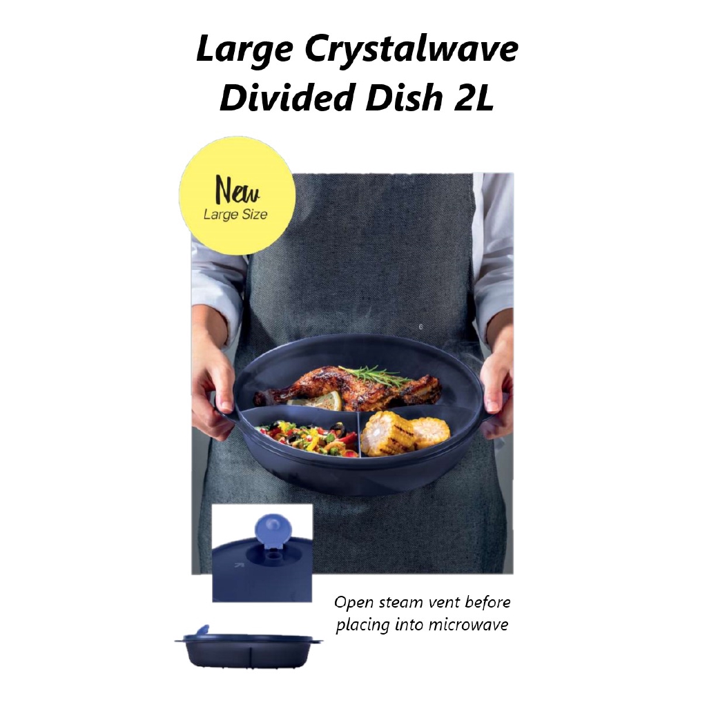 Tupperware Microwaveable Large Crystalwave Divided Dish L Shopee Malaysia