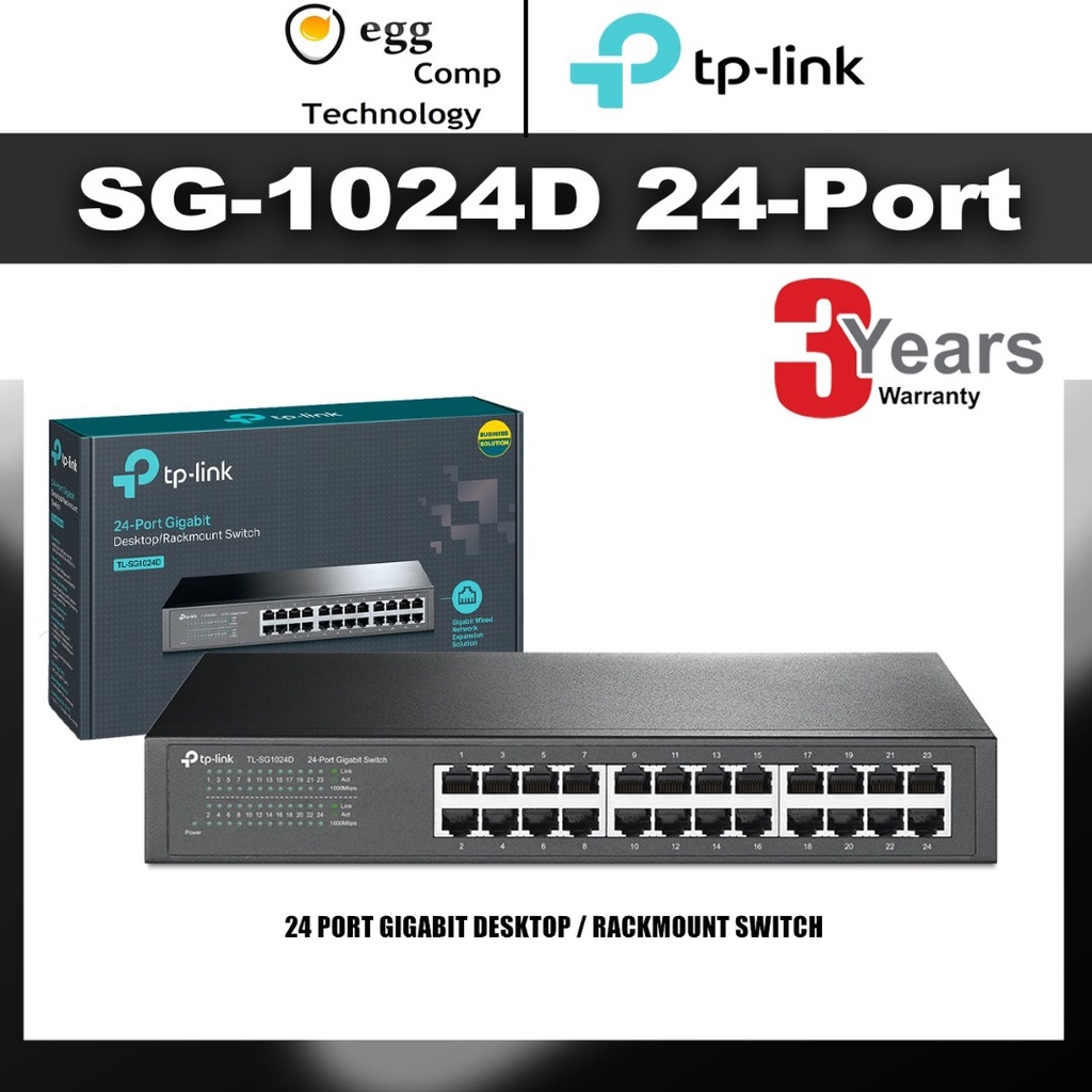 TPLINK TLSG1024D / TLSG1016D 16 / 24 Port Gigabit Desktop Rackmount