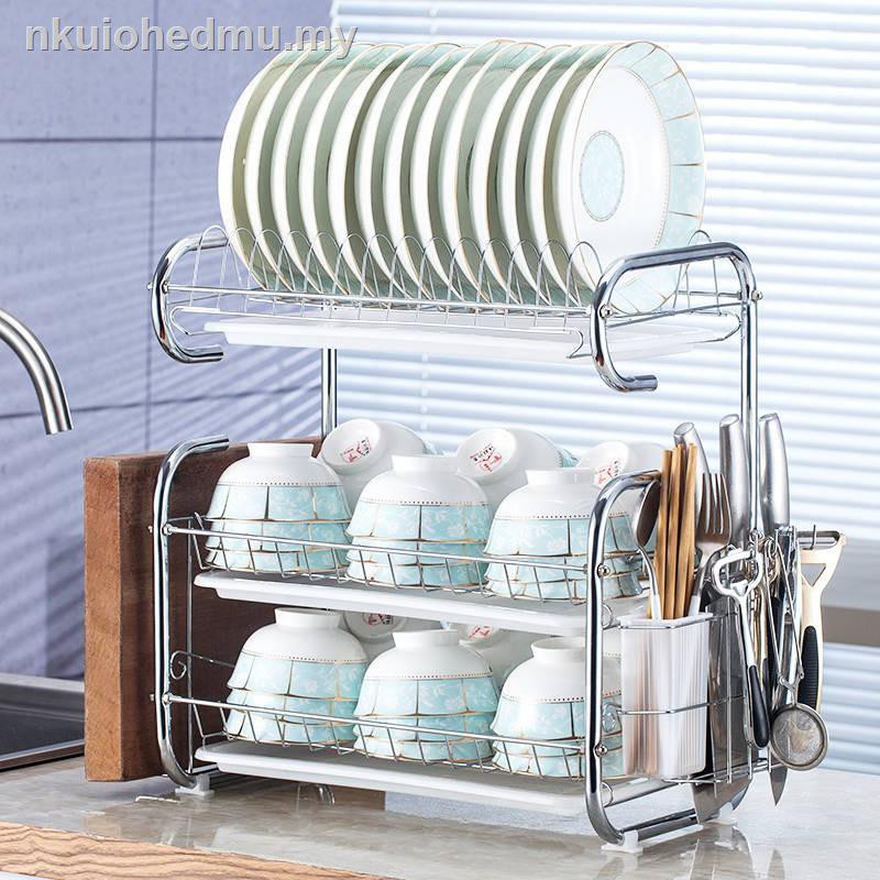 Rak Pinggan New Arrival Pinggan Mangkuk Peralatan Dapur Bertutup Stainless Steel Pinggang Besi Ikea Shopee Malaysia