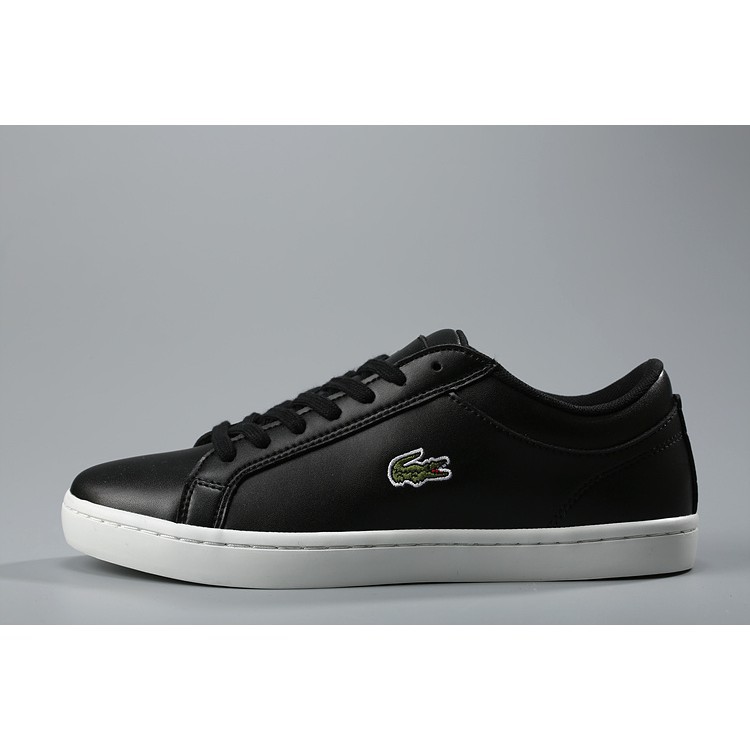 lacoste black and white shoes