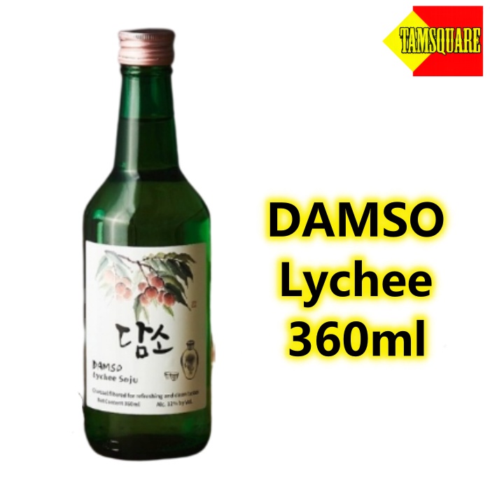 Damso Soju Lychee Flavor Imported From Korea With Secure Wrapping