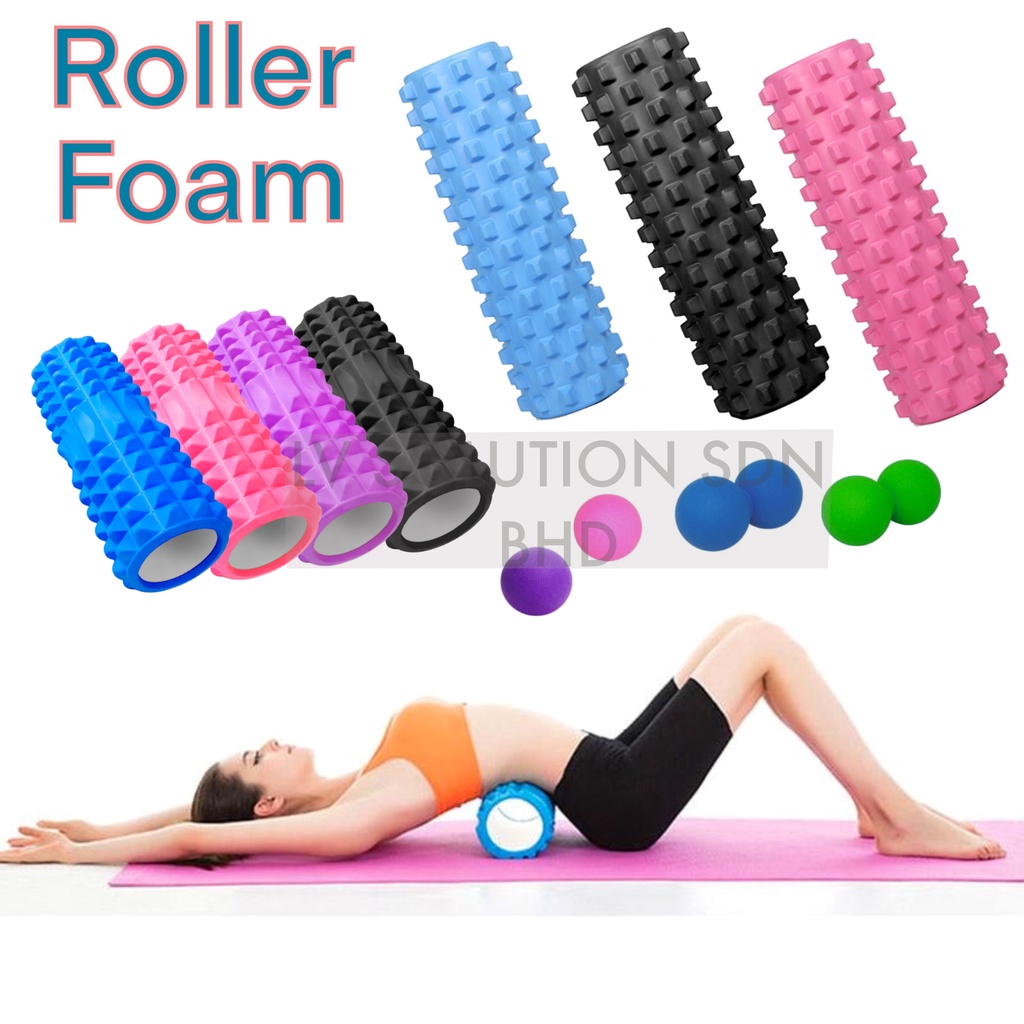 45cm Yoga Foam EVA Roller Exercise Trigger Point Pilates Texture Physio Massage 